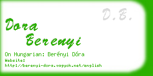 dora berenyi business card